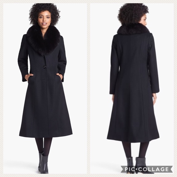 🌟HP! 🧚♀️NWT Fox Fur Trim Coat from Nordstrom